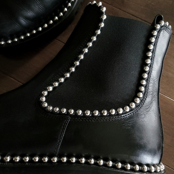 Alexander Wang Spencer Ball Studd Leather Chelsea Boots - Picture 9 of 14